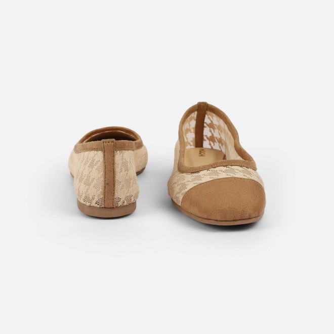 Mochi Women Beige Casual Ballerinas (SKU: 31-1101-20-37)