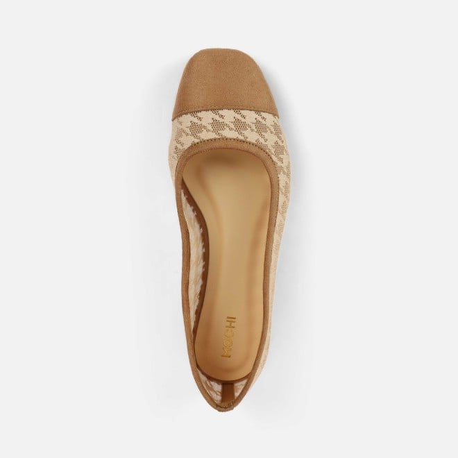 Mochi Women Beige Casual Ballerinas (SKU: 31-1101-20-37)