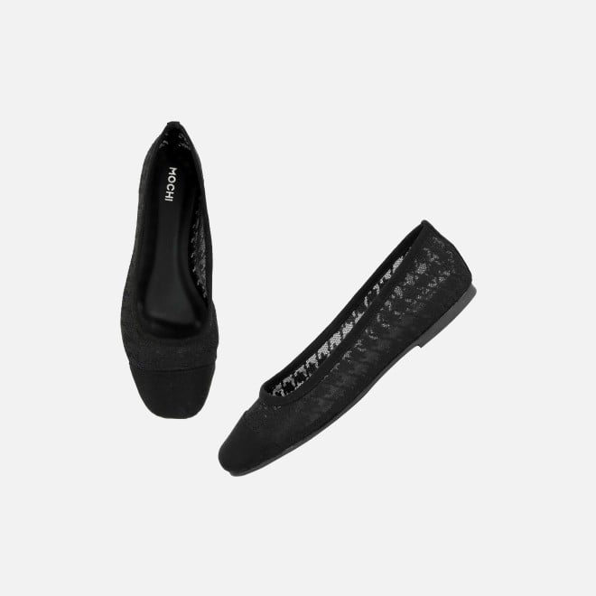 Mochi Women Black Casual Ballerinas (SKU: 31-1101-11-37)