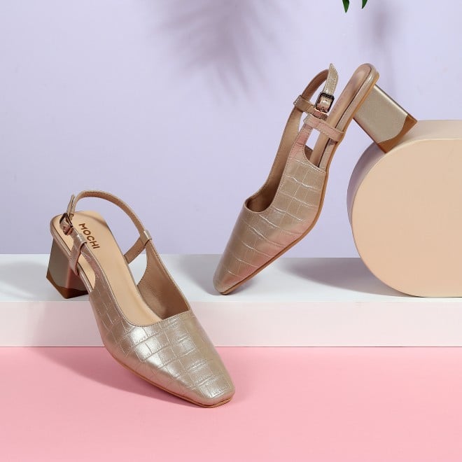 Mochi Women Gold Formal Sandals (SKU: 31-1106-15-36)