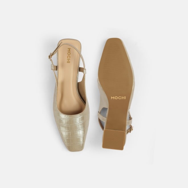 Mochi Women Gold Formal Sandals (SKU: 31-1106-15-36)