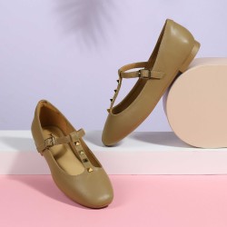 Women Beige-red Casual Ballerinas