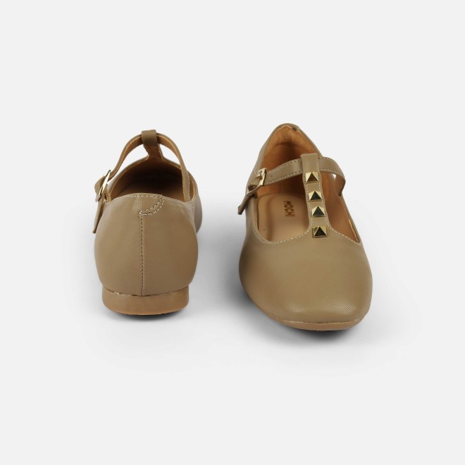 Mochi Women Beige-red Casual Ballerinas (SKU: 31-1116-89-36)