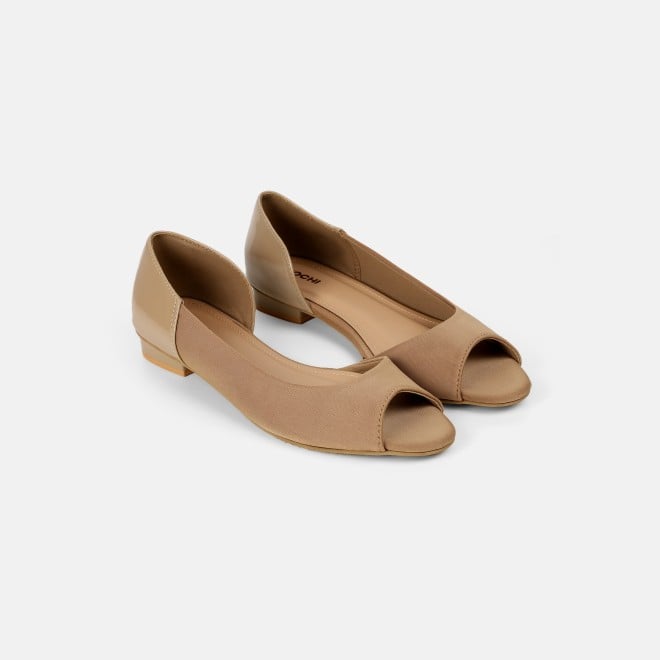 Mochi Women Beige-red Casual Ballerinas (SKU: 31-1133-89-36)