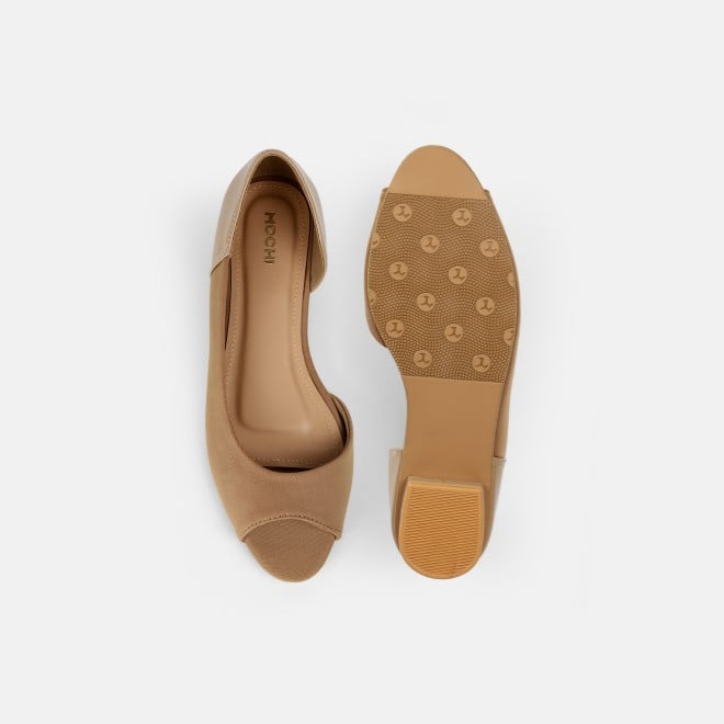 Mochi Women Beige-red Casual Ballerinas (SKU: 31-1133-89-36)