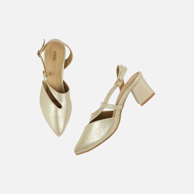 Mochi Women Gold Formal Sandals (SKU: 31-1140-15-36)