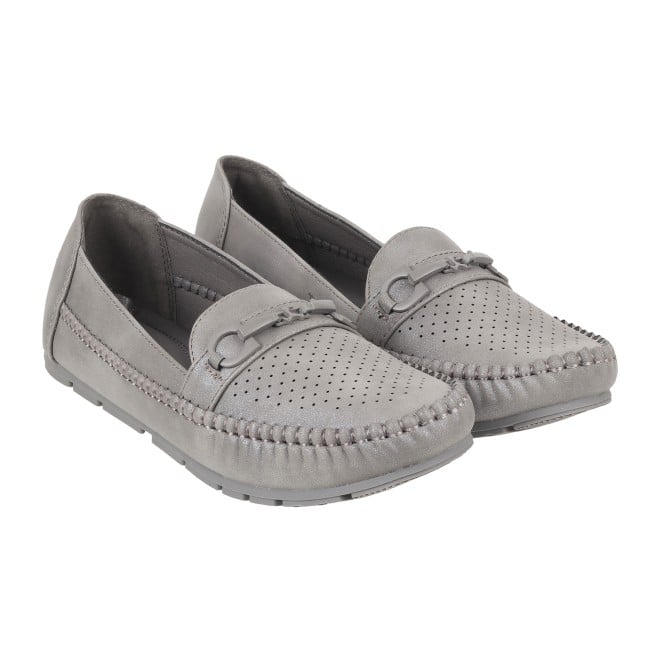 Mochi Women Grey Casual Loafers