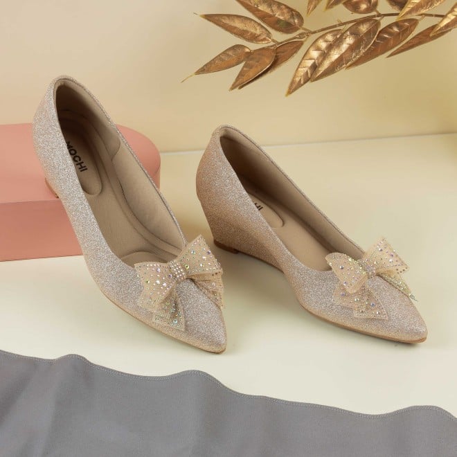 Mochi Women Gold Party Pumps (SKU: 31-1157-15-36)