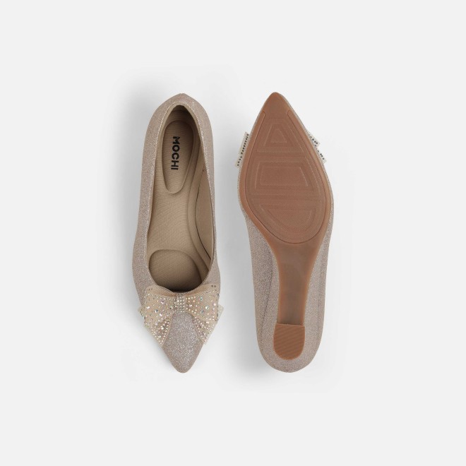 Mochi Women Gold Party Pumps (SKU: 31-1157-15-36)