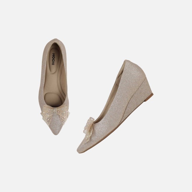 Mochi Women Gold Party Pumps (SKU: 31-1157-15-36)
