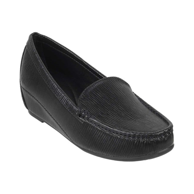 Mochi Women Black Casual Loafers