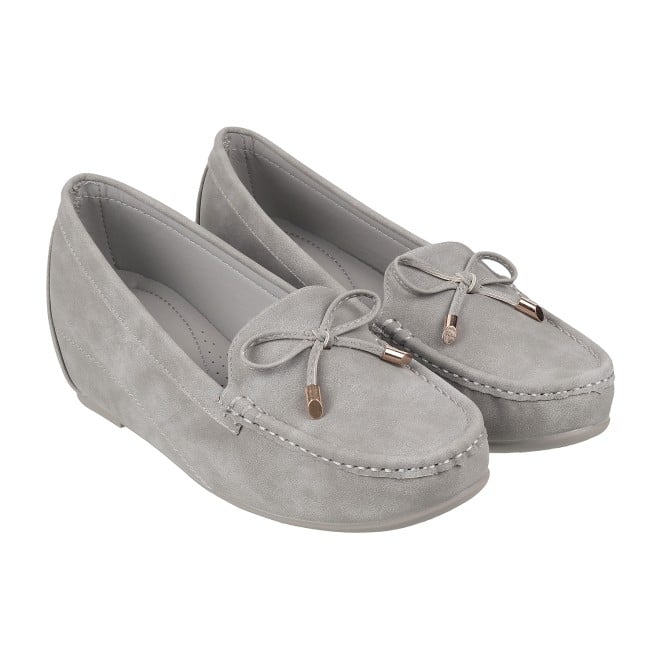 Mochi Women Grey Casual Loafers