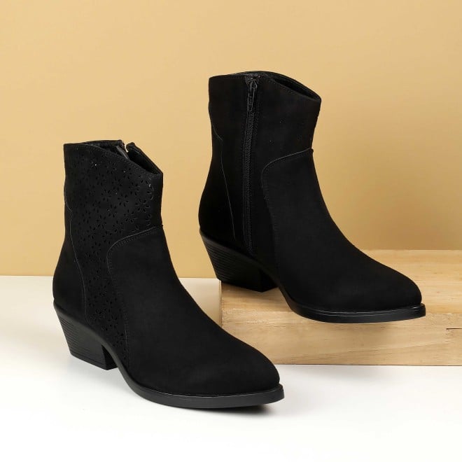 Mochi Women Black Party Boots