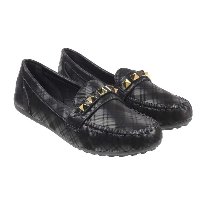 Mochi Women Black Casual Loafers