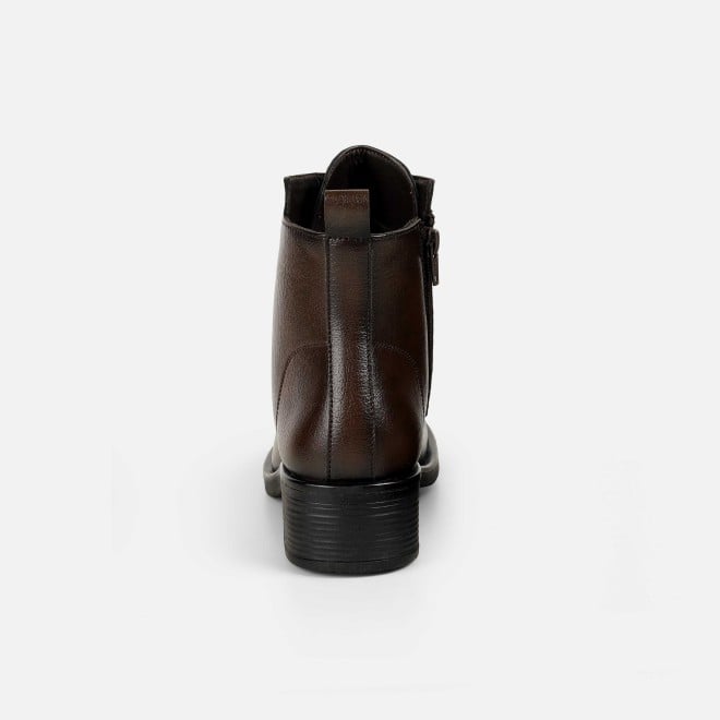 Mochi Women Brown Casual Boots (SKU: 31-1224-12-36)