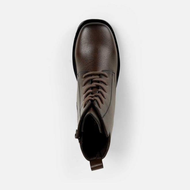 Mochi Women Brown Casual Boots (SKU: 31-1224-12-36)