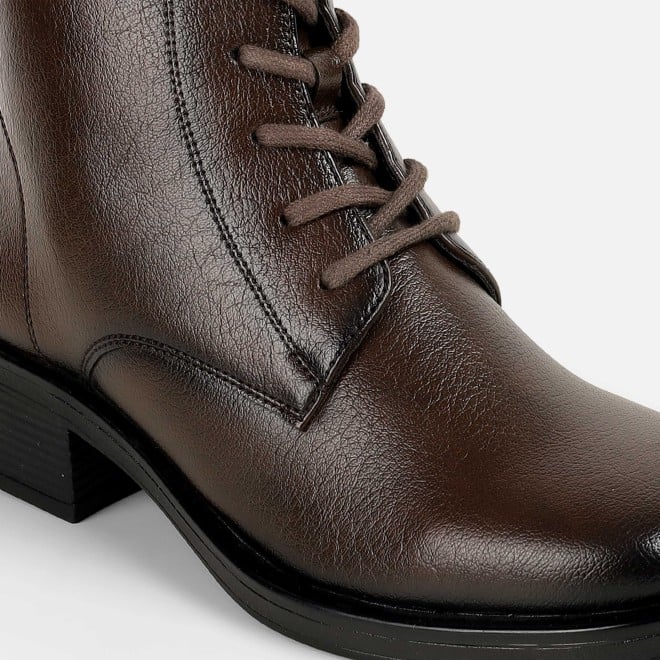 Mochi Women Brown Casual Boots (SKU: 31-1224-12-36)