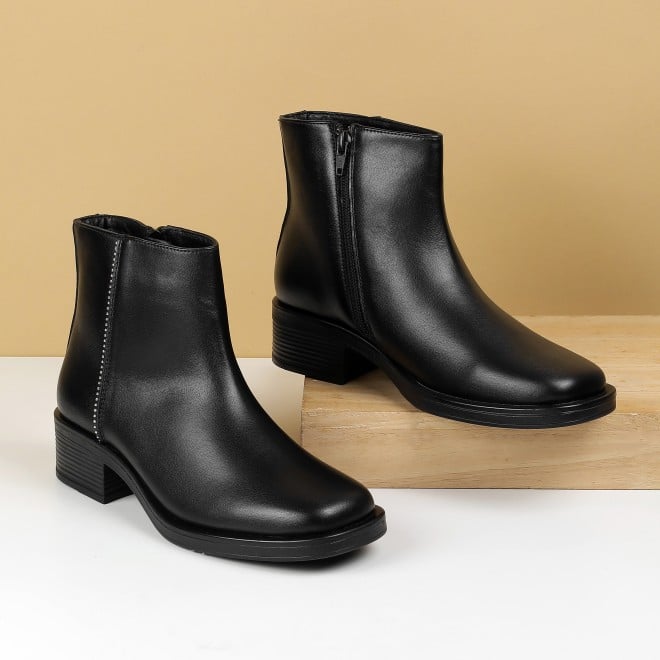 Mochi Women Black Casual Boots