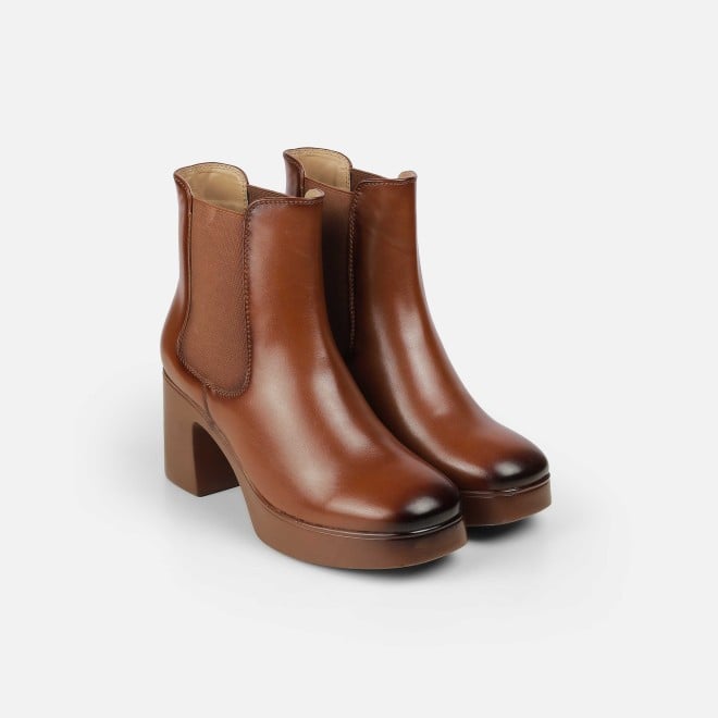 Mochi Women Tan Casual Boots (SKU: 31-1229-23-36)