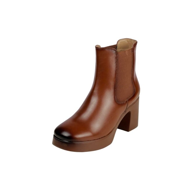 Mochi Women Tan Casual Boots (SKU: 31-1229-23-36)