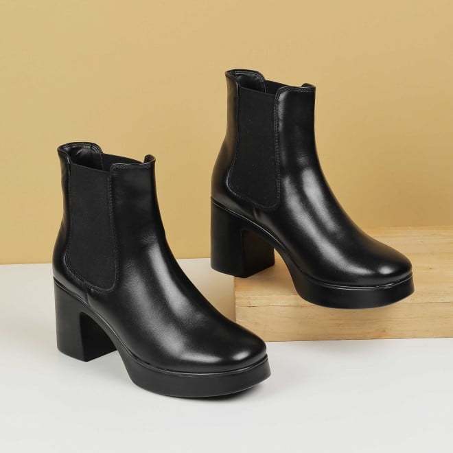 Mochi Women Black Casual Boots