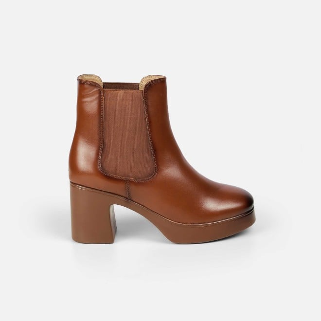 Mochi Women Tan Casual Boots (SKU: 31-1229-23-36)