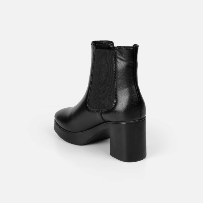 Mochi Women Black Casual Boots (SKU: 31-1229-11-36)