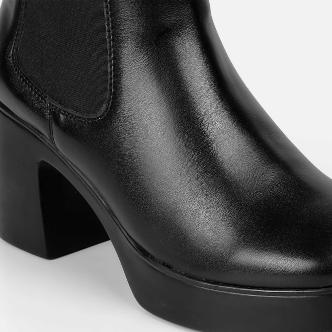 Mochi Women Black Casual Boots (SKU: 31-1229-11-36)