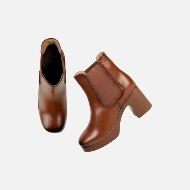 Mochi Women Tan Casual Boots (SKU: 31-1229-23-36)