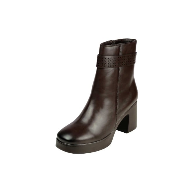 Mochi Women Brown Casual Boots (SKU: 31-1230-12-37)
