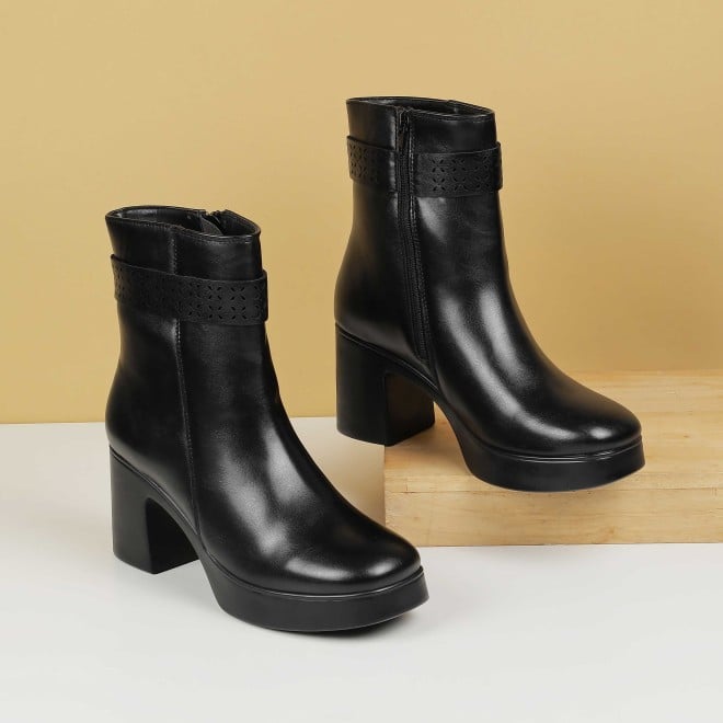 Mochi Women Black Casual Boots (SKU: 31-1230-11-36)