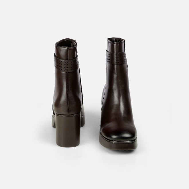 Mochi Women Brown Casual Boots (SKU: 31-1230-12-37)