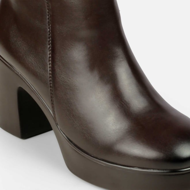 Mochi Women Brown Casual Boots (SKU: 31-1230-12-37)