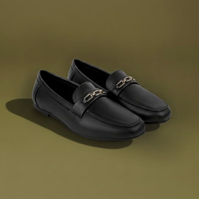 Mochi Women Black Formal Ballerinas