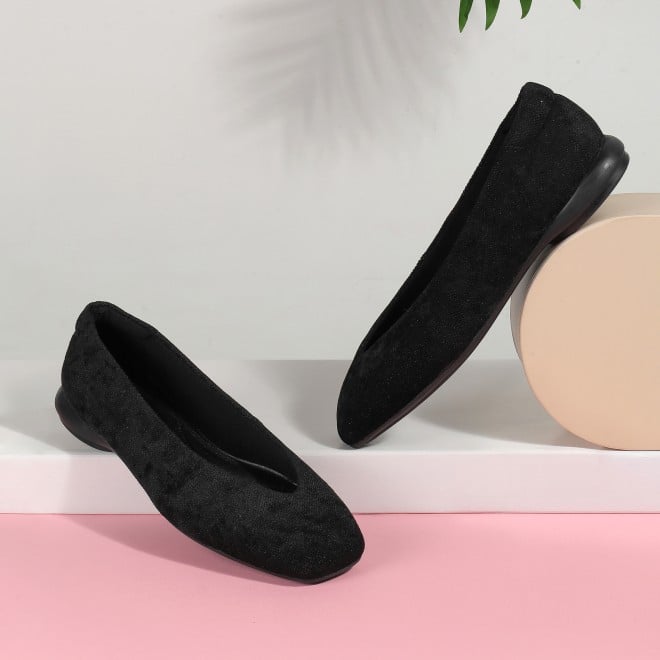 Mochi Women Black Casual Ballerinas