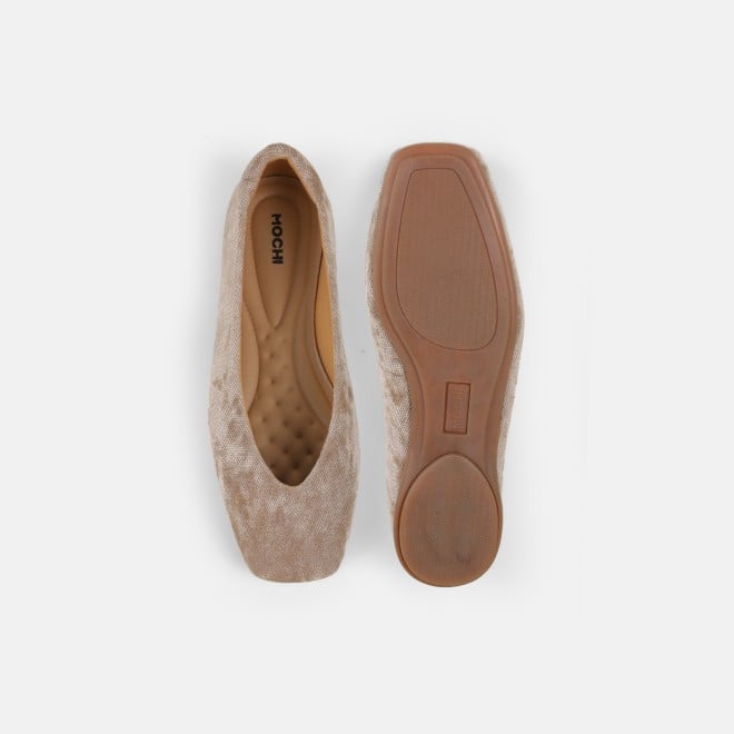 Mochi Women Beige Casual Ballerinas (SKU: 31-1237-20-36)