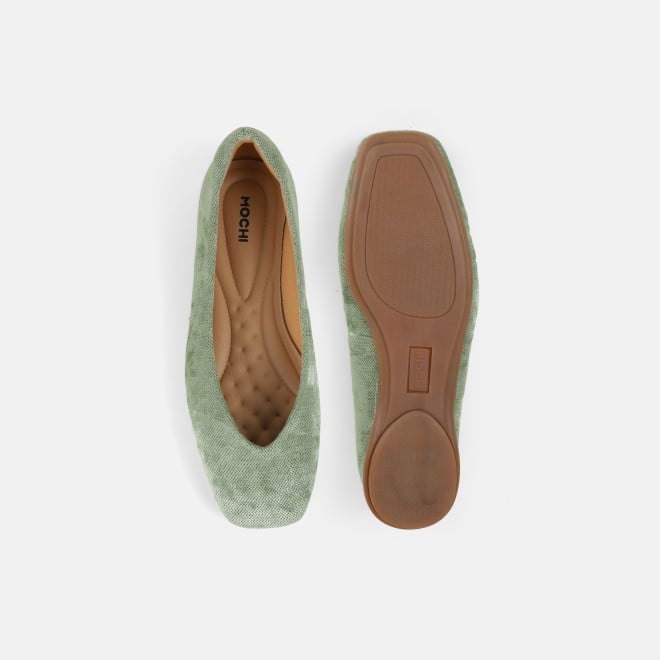 Mochi Women Light-green Casual Ballerinas (SKU: 31-1237-60-36)
