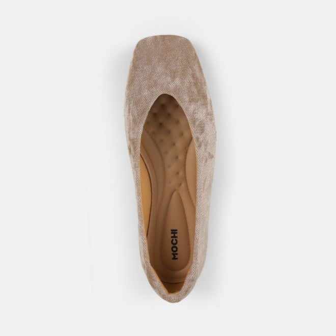 Mochi Women Beige Casual Ballerinas (SKU: 31-1237-20-36)