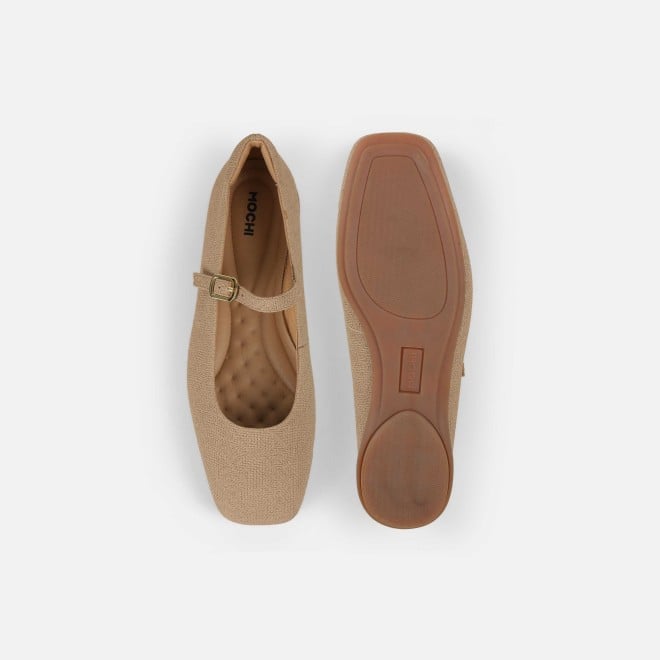 Mochi Women Beige Casual Ballerinas (SKU: 31-1238-20-36)