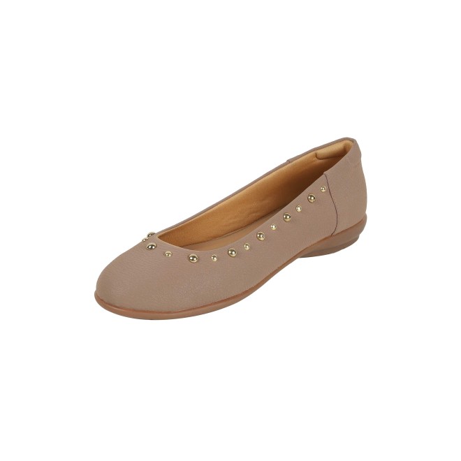 Mochi Women Beige-red Casual Ballerinas (SKU: 31-1240-89-36)