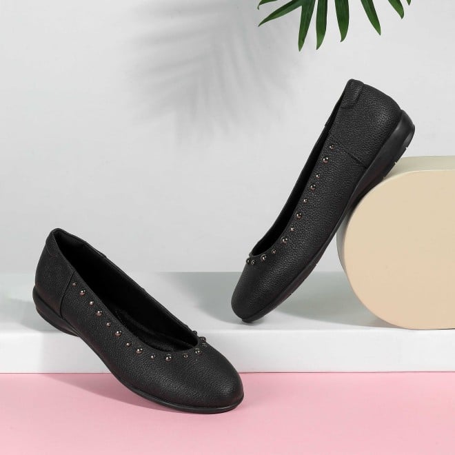 Mochi Women Black Casual Ballerinas