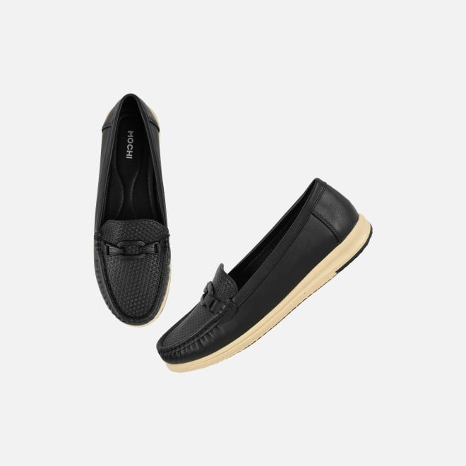 Mochi Women Black Casual Loafers (SKU: 31-1243-11-36)