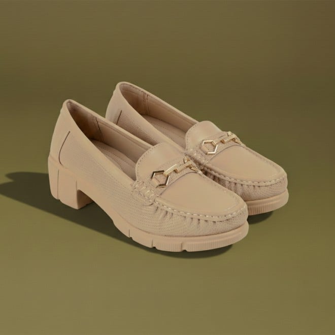 Mochi Women Beige Casual Loafers (SKU: 31-1245-20-36)