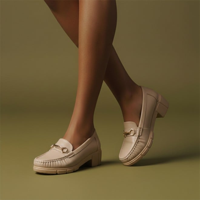 Mochi Women Beige Casual Loafers (SKU: 31-1245-20-36)