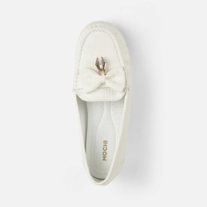 Mochi Women White Casual Loafers (SKU: 31-1246-16-36)