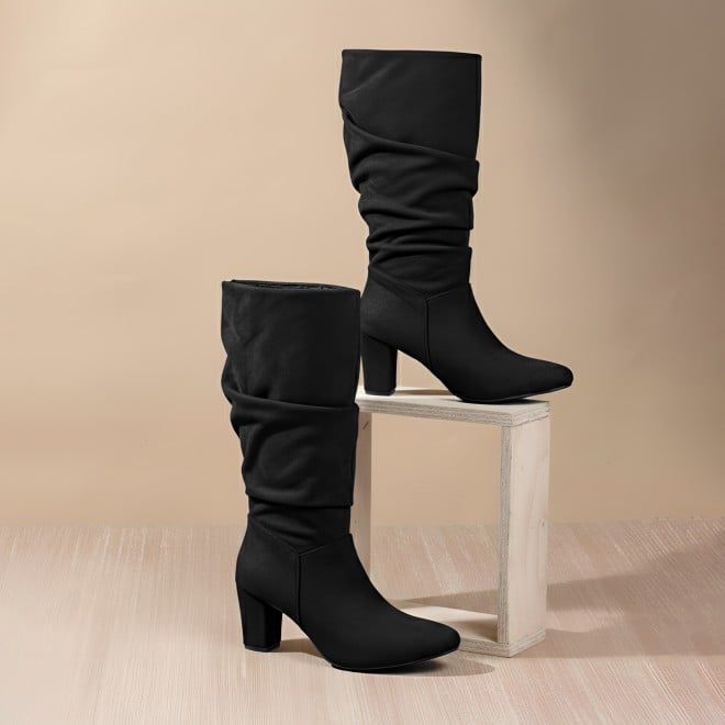 Mochi Women Black Casual Boots