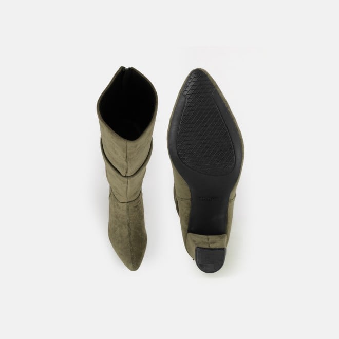 Mochi Women Olive Casual Boots (SKU: 31-1247-49-36)