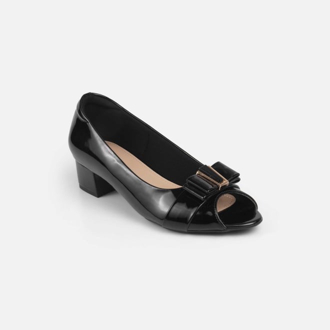 Mochi Women Black Formal Peep Toes (SKU: 31-1249-11-36)