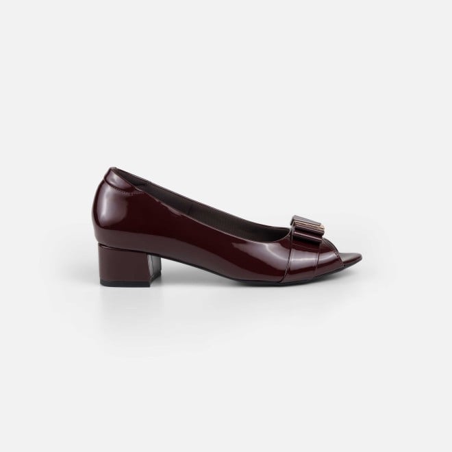 Mochi Women Maroon Formal Peep Toes (SKU: 31-1249-44-39)