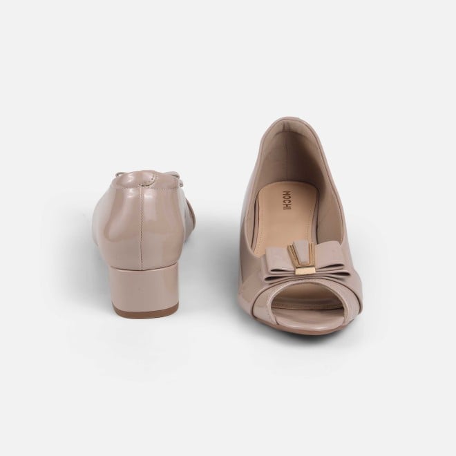 Mochi Women Beige Formal Peep Toes (SKU: 31-1249-20-39)